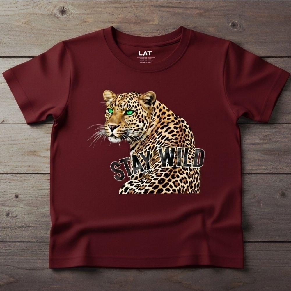 Stay Wild Leopard Graphic Tee • Boho Western Animal Print Shirt • Trendy Women’s - Picture 2 of 16
